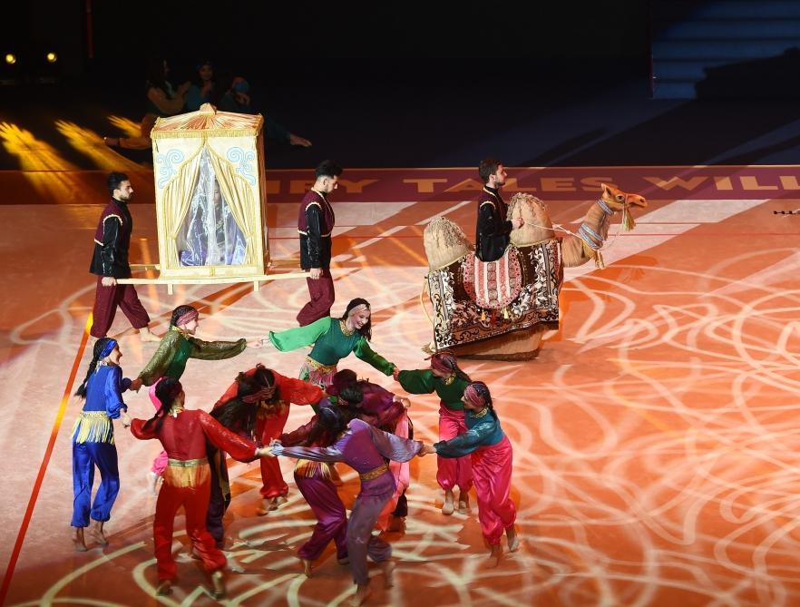 Президент Ильхам Алиев и Первая леди Мехрибан Алиева наблюдали за церемонией открытия 37-го Чемпионата мира по художественной гимнастике в Баку (ФОТО) (версия 3)