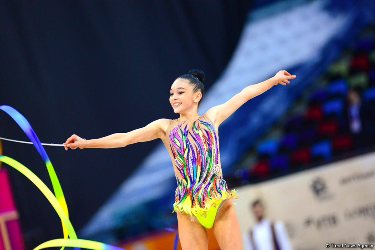 Bakıda keçirilən Bədii Gimnastika üzrə Dünya Çempionatının üçüncü günündən ən maraqlı anlar (FOTO)