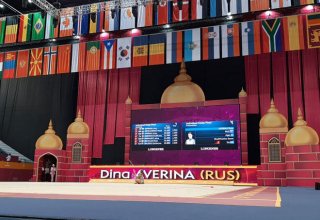 Dina Averina dünya çempionatının gürzlərlə hərəkətlərdə qızıl medalını qazanıb