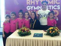 Milli Gimnastika Arenasında Aliyə Qarayeva ilə görüş keçirilib (FOTO)