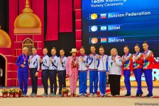 Bakıda bədii gimnastika üzrə dünya çempionatı finallarının qalibləri mükafatlandırılıb (FOTO)