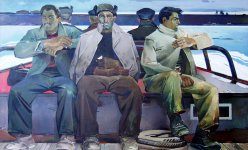 Нефть и нефтяники в живописи азербайджанских художников (ФОТО)