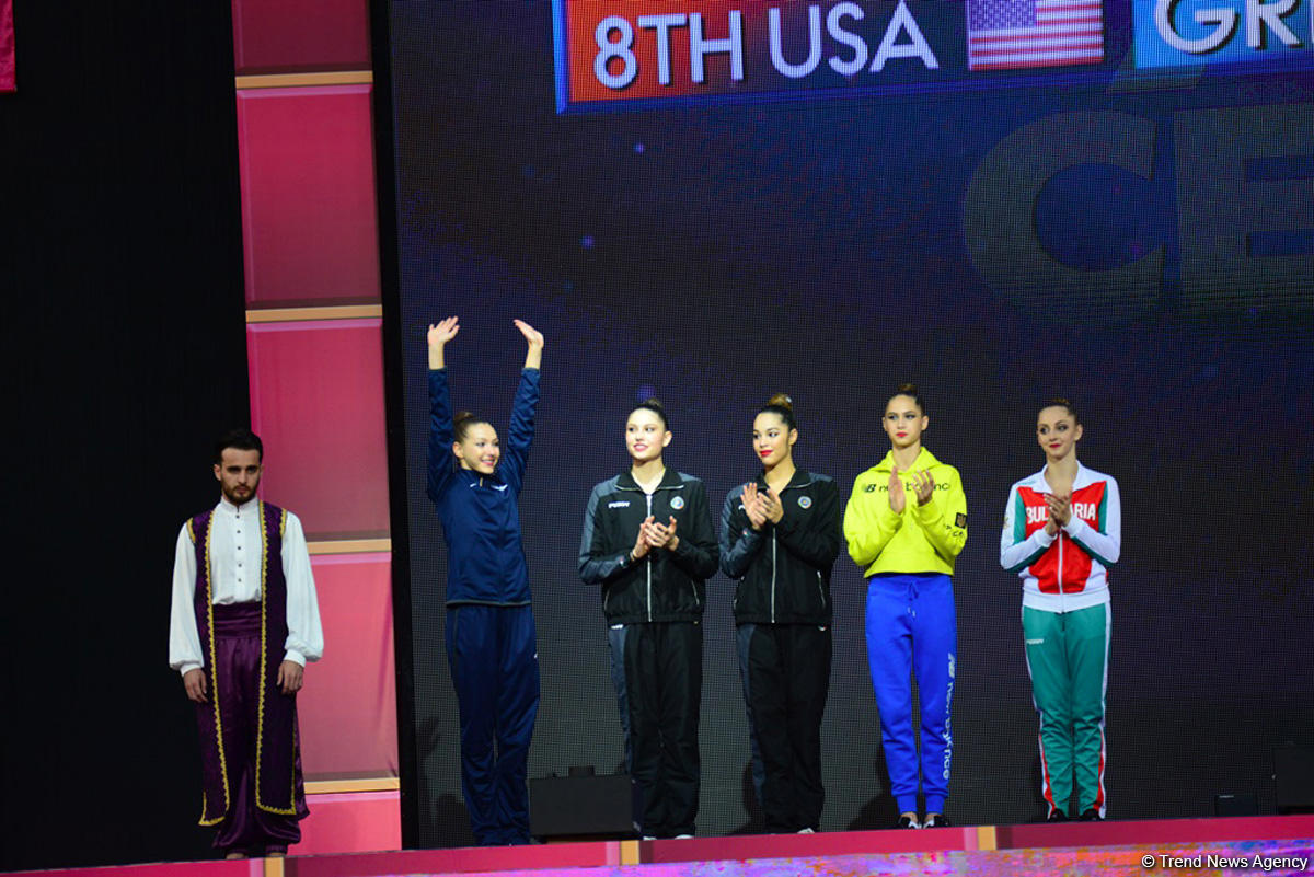 В Баку прошла церемония награждения победителей Чемпионата мира по художественной гимнастике (ФОТО)