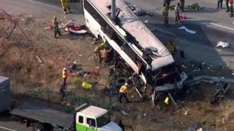 At least four Chinese speaking tourists dead in tour bus crash in U.S. Utah
