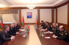 Azerbaijan’s defense minister meets state secretary of Security Council of Belarus (PHOTO)