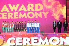 Awarding ceremony held for winners of group exercises at 37th Rhythmic Gymnastics World Championships in Baku (PHOTO)