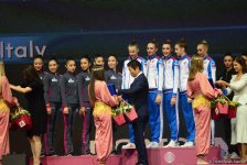 В Баку прошла церемония награждения победителей и призеров Чемпионата мира в групповых упражнениях (ФОТО)