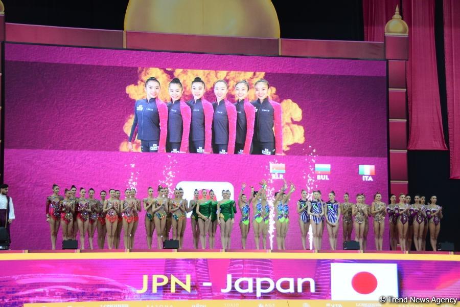 Japanese team wins gold at 37th Rhythmic Gymnastics World Championships in group exercises with 5 balls