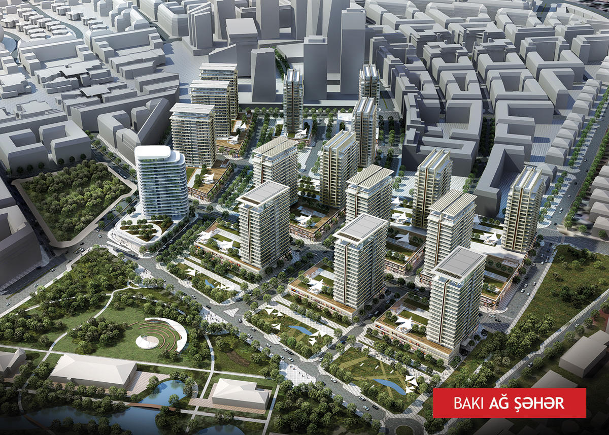 Завершается строительство многоэтажного жилого комплекса на территории Белого города в Баку