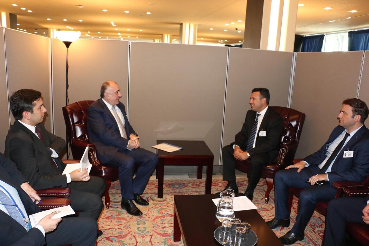 Elmar Mammadyarov meets with the PM of the Republic of North Macedonia (PHOTO)