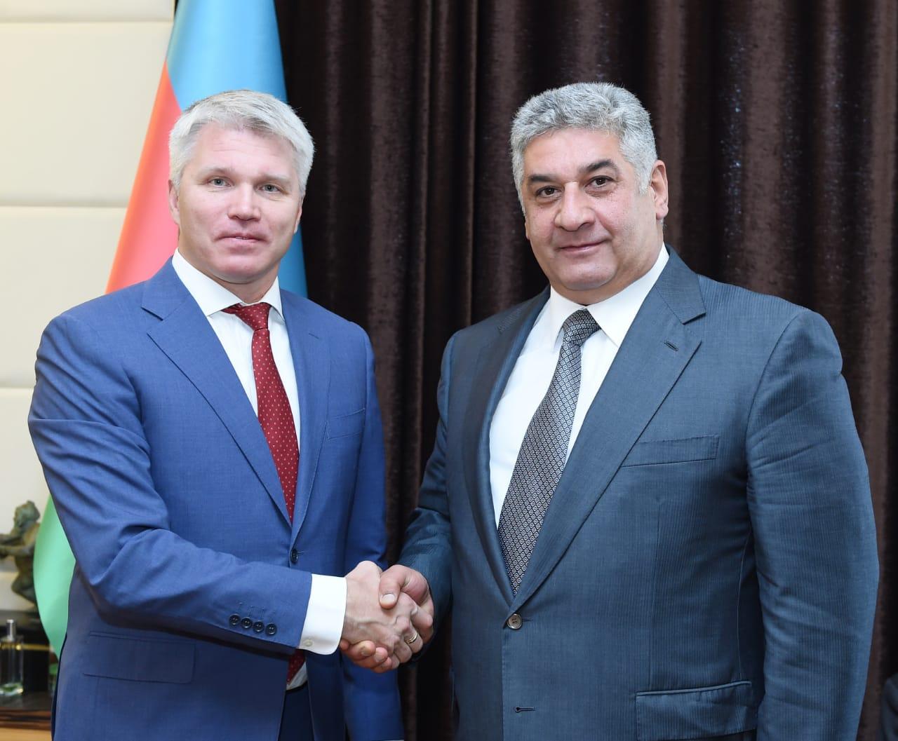 Azerbaijani Minister of Youth and Sports meets Russian counterpart (PHOTO)