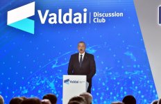 Azerbaijani president attends plenary session of 16th Annual Meeting of Valdai International Discussion Club (PHOTO)