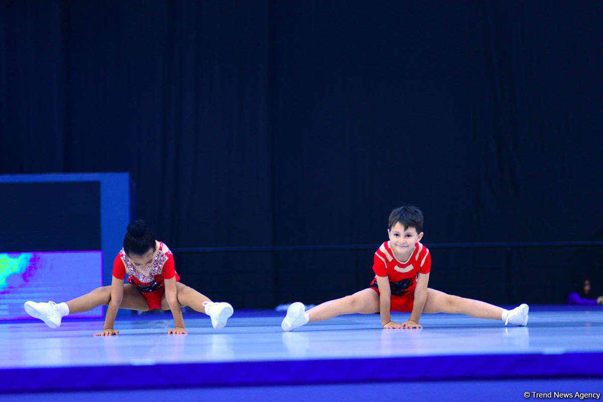 Milli Gimnastika Arenasında bədii və aerobika gimnastikası yarışları davam edir (FOTO)