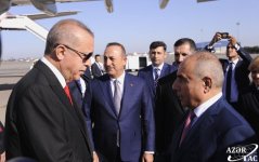 Turkish President Recep Tayyip Erdogan arrives in Azerbaijan for visit (PHOTO)