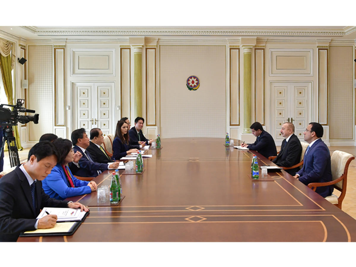 Prezident İlham Əliyev Koreya Respublikası Milli Assambleyasının sədrini qəbul edib (FOTO) (YENİLƏNİB)