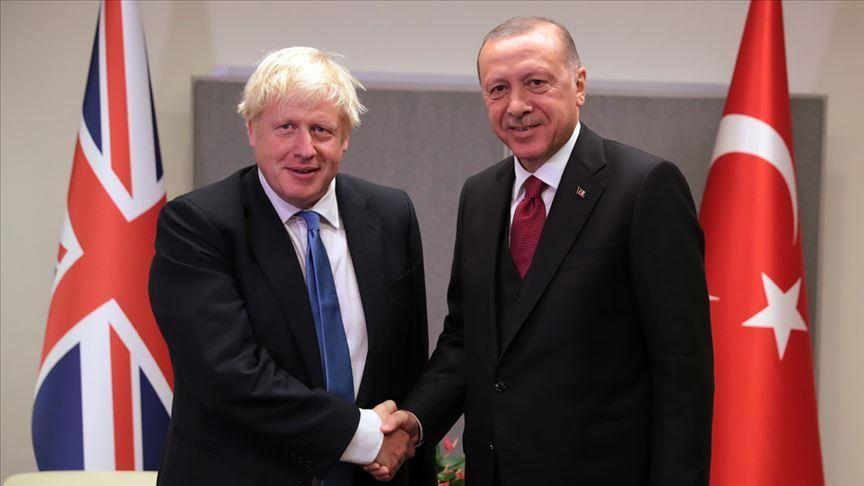 Erdogan discusses Turkey-UK ties with PM Johnson