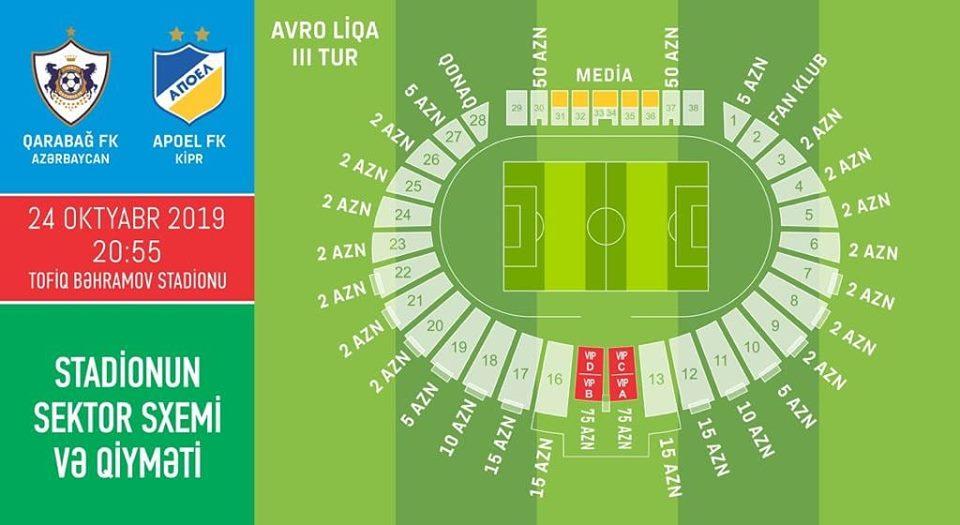 "Qarabağ"ın oyununa 25 min bilet satılıb - RƏSMİ (FOTO)