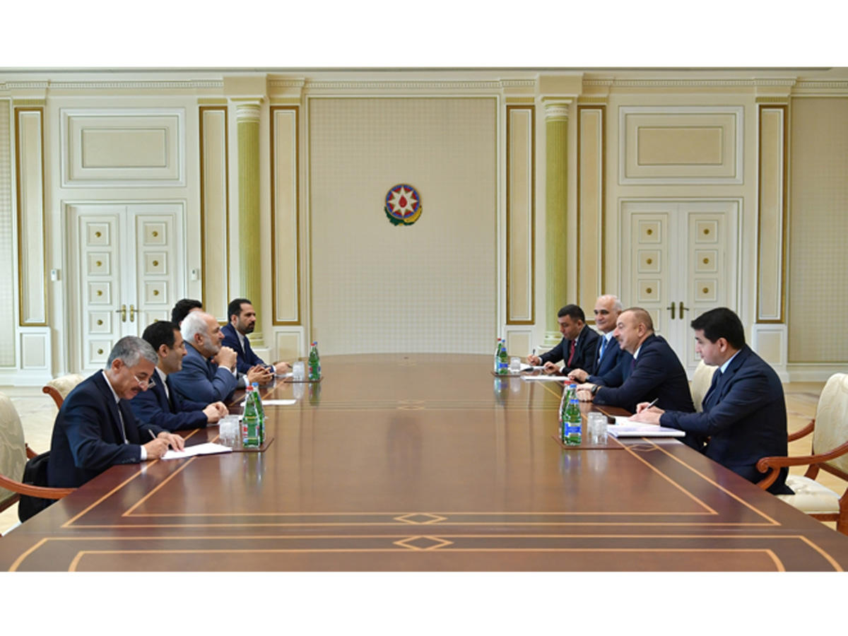 Azerbaijani president receives delegation led by Iranian FM