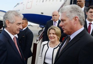 Cuban President Miguel Diaz-Canel arrives in Azerbaijan (PHOTO)
