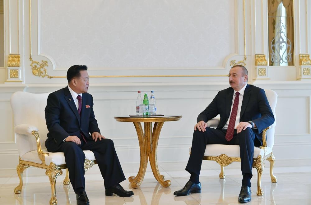 Azerbaijani president receives president of Presidium of Supreme People’s Assembly of Democratic People’s Republic of Korea (PHOTO)