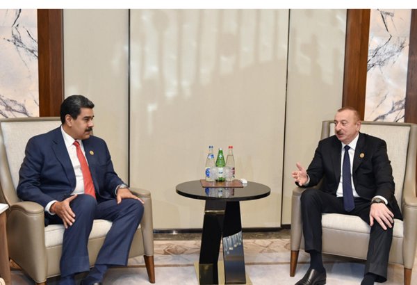 President Ilham Aliyev meets Venezuelan President Nicolas Maduro (PHOTO)