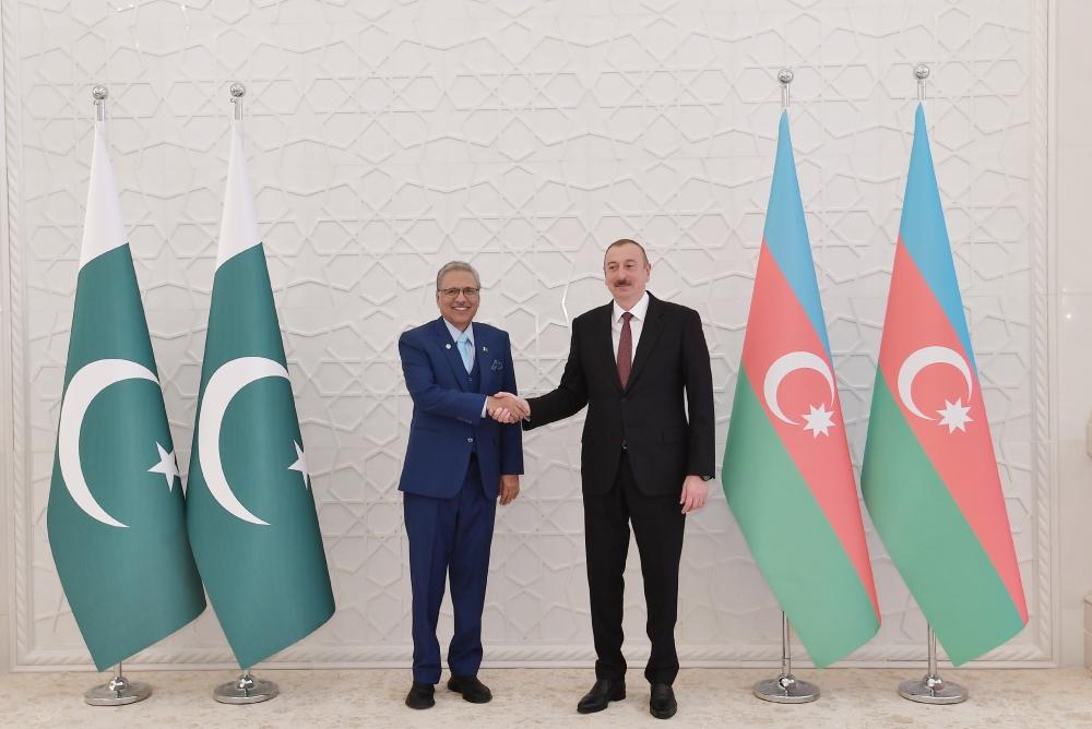 Azərbaycan Prezidenti İlham Əliyevin Pakistan Prezidenti Arif Alvi ilə görüşü olub (FOTO) (YENİLƏNİB) - Gallery Image