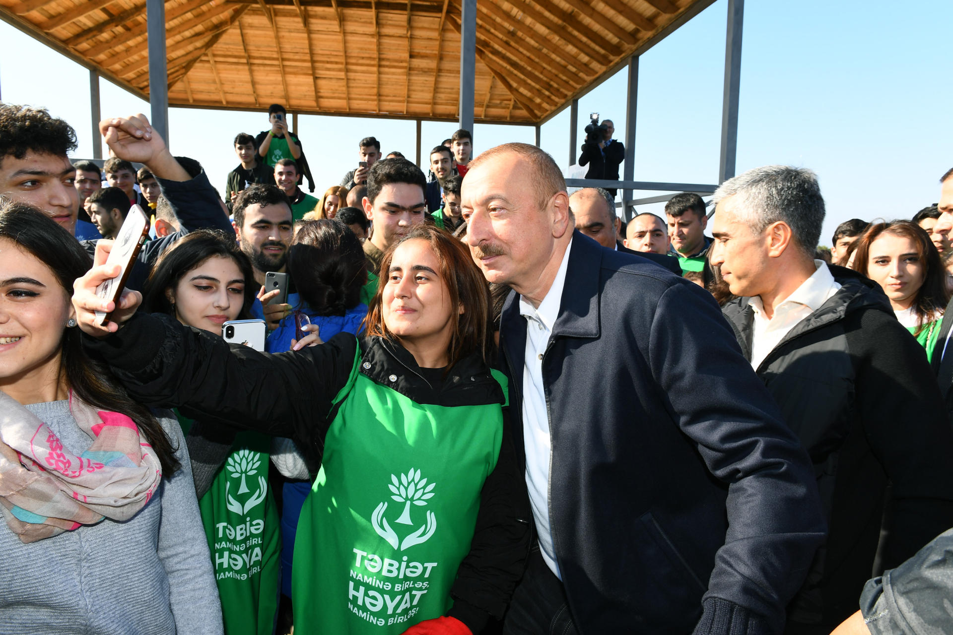 Azerbaijani president, first lady attend tree-planting campaign in Khatai district, Baku (PHOTO)