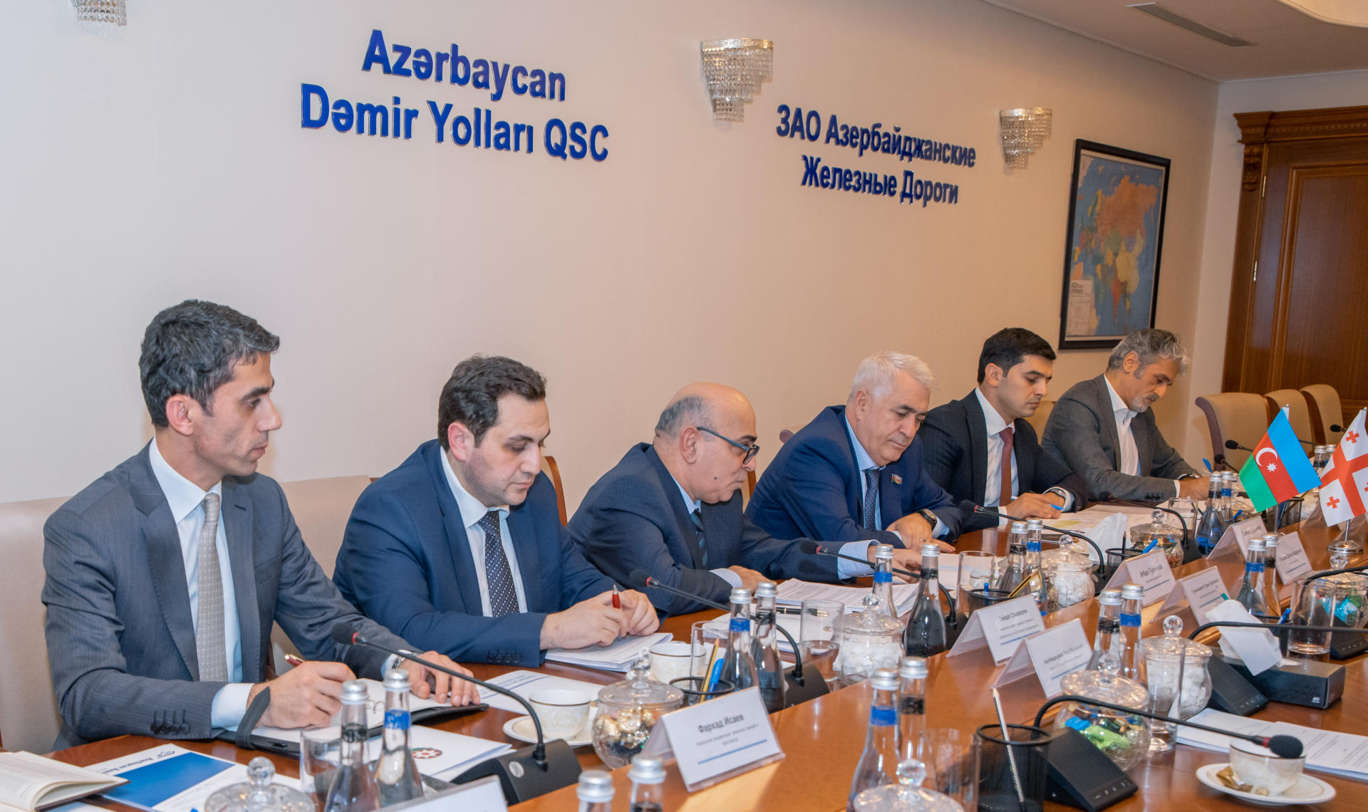 Azərbaycan və Gürcüstan dəmir yolları sahəsində əməkdaşlıqla bağlı protokol imzalayıb (FOTO)