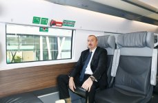 Президент Ильхам Алиев принял участие в открытии после реконструкции линии Сабунчи-Пиршаги Бакинской кольцевой железной дороги (ФОТО)