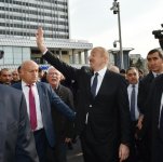 Президент Ильхам Алиев принял участие в открытии после реконструкции линии Сабунчи-Пиршаги Бакинской кольцевой железной дороги (ФОТО) (версия 5)