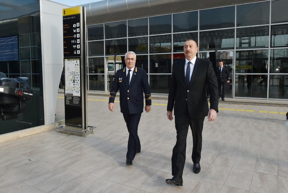 Президент Ильхам Алиев принял участие в открытии железнодорожной станции "Пиршаги" (ФОТО) (версия 3)