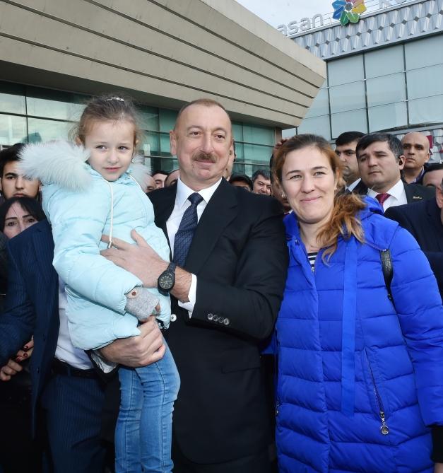 Президент Ильхам Алиев принял участие в открытии после реконструкции линии Сабунчи-Пиршаги Бакинской кольцевой железной дороги (ФОТО)
