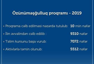 В Азербайджане до конца года число привлеченных к программе самозанятости достигнет 10 тыс