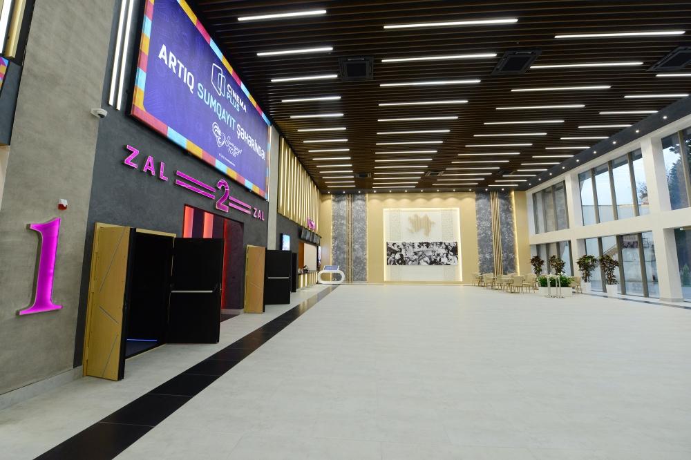 Azerbaijani president inaugurates new building of Nizami cinema in Sumgayit (PHOTO)