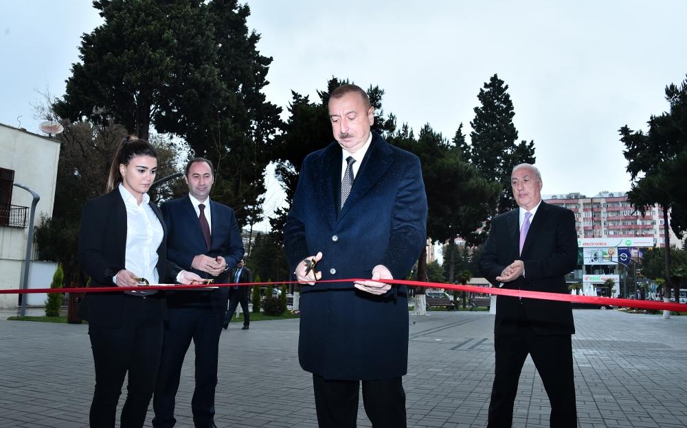 Azerbaijani president inaugurates new building of Nizami cinema in Sumgayit (PHOTO)