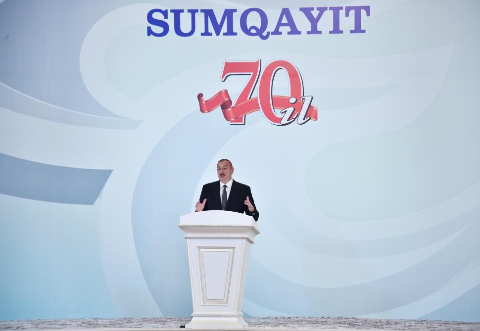 Azərbaycan Prezidenti: Sumqayıt bu gün müasir sənaye şəhəridir, Cənubi Qafqazın ikinci sənaye şəhəridir