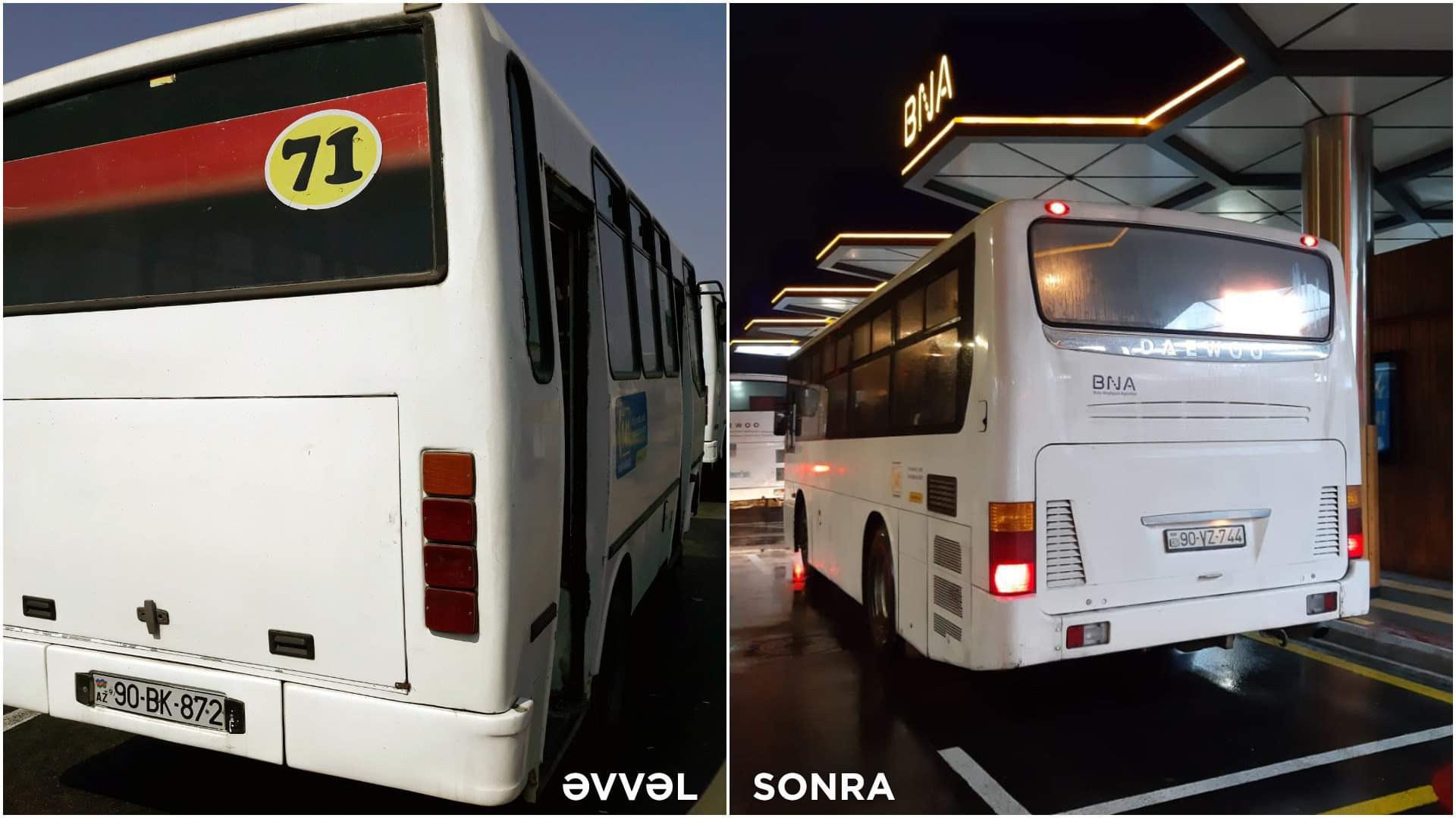Bakıda 2 marşrut xəttinə iritutumlu avtobuslar verildi (FOTO)