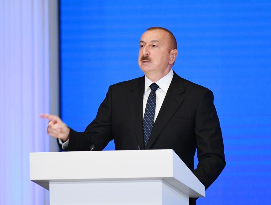 Президент Ильхам Алиев: В самые тяжелые для нас дни казна была пустой, тандем Народный Фронт-Мусават разграбил ее, разграбил фонд драгоценностей