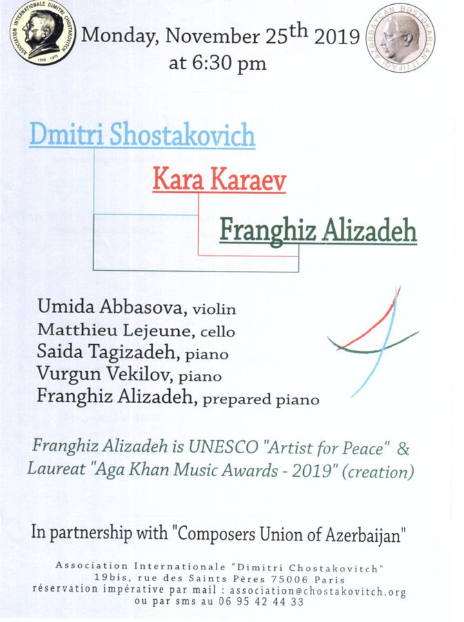 В Париже состоялся концерт "Шостакович – Гараев – Ализаде" (ФОТО)