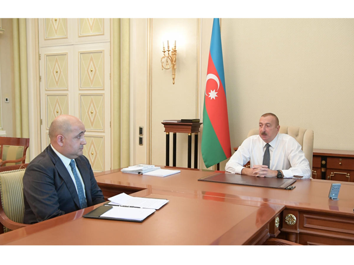 Президент Ильхам Алиев принял Исрафила Мамедова  в связи с назначением на новую должность (ФОТО)