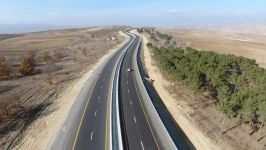 Президент Ильхам Алиев принял участие в открытии 101-117-километровой части магистральной автомобильной дороги Баку-Шамаха-Евлах (ФОТО)