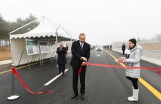 Azerbaijani president inaugurates 101-117th km section of Baku-Shamakhi-Yevlakh highway (PHOTO)