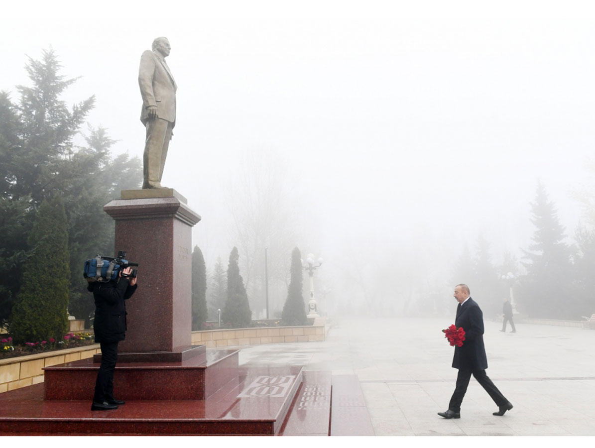 Президент Ильхам Алиев прибыл в Шамахинский район (версия 2)
