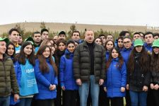 President Ilham Aliyev, First Lady Mehriban Aliyeva attend tree-planting campaign in Shamakhi district (PHOTO)