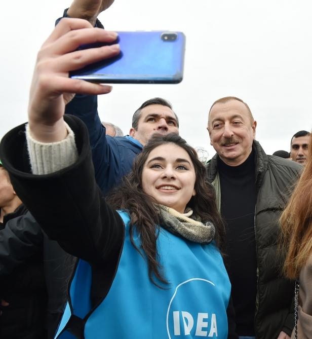 President Ilham Aliyev, First Lady Mehriban Aliyeva attend tree-planting campaign in Shamakhi district (PHOTO)