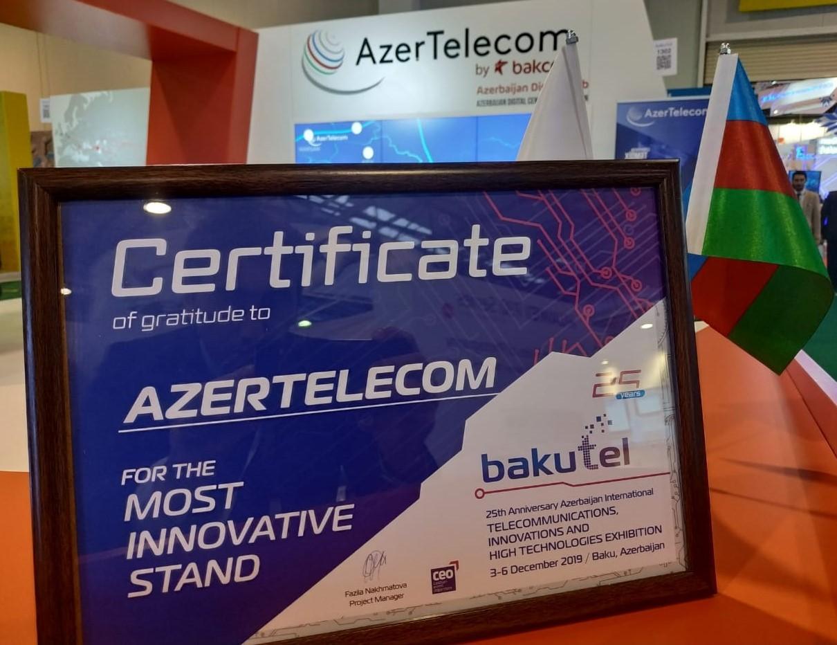 Стенд компании AzerTelecom был выбран самым инновативным стендом выставки “Bakutel-2019” (ФОТО)