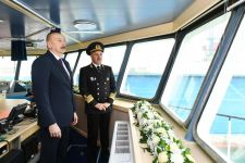 Президент Ильхам Алиев принял участие в сдаче в эксплуатацию первого танкера, построенного на Бакинском судостроительном заводе (ФОТО)