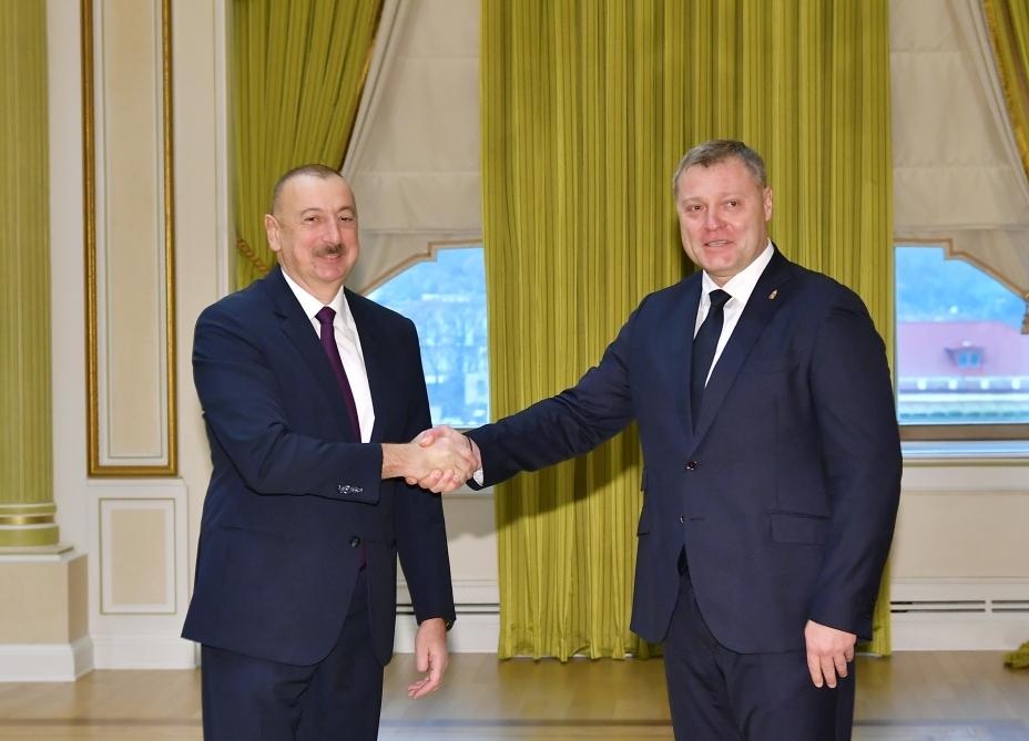 Azerbaijani president receives delegation led by governor of Russia's Astrakhan region (PHOTO)