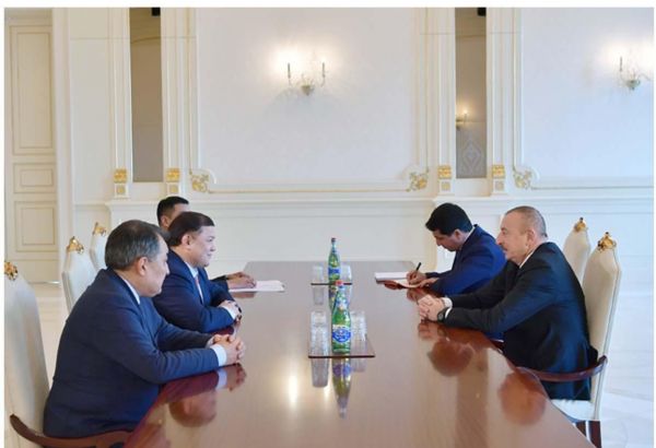 President Ilham Aliyev receives chairman of Kyrgyz Parliament