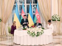 От имени Президента Ильхама Алиева был дан официальный прием в честь Президента Украины Владимира Зеленского (ФОТО)